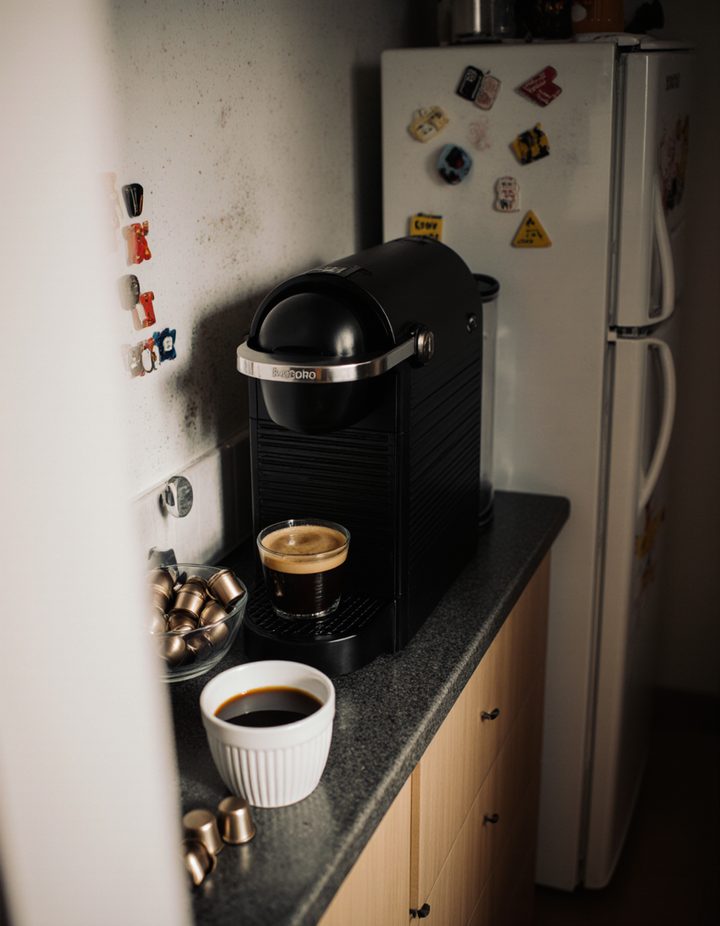 Machine à café installée chez un client